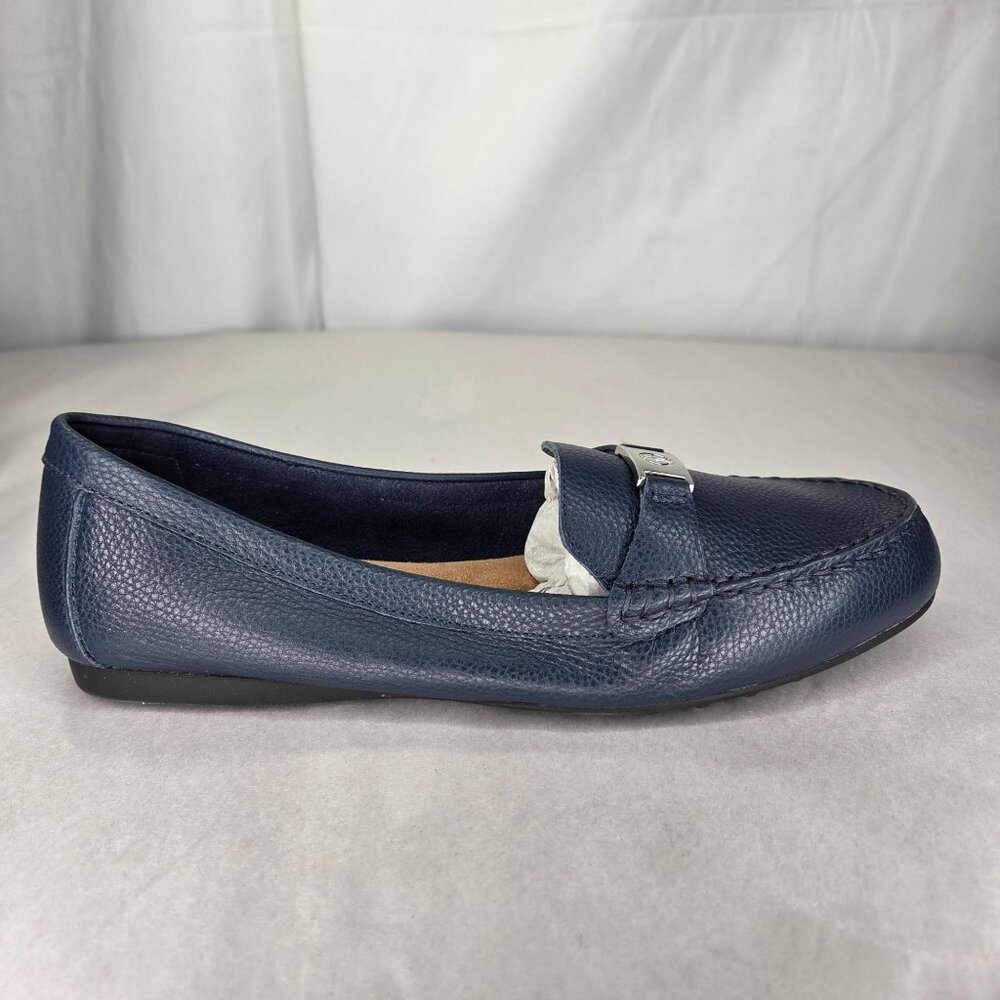NWOT Giani Bernini Women's Dailyn Memory Foam Slip on Loafers - Navy Leather - Picture 3 of 7